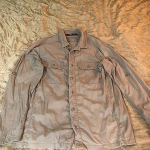 Triple Aught Design Overland long sleeve shirt. Olive Green. Size Large.